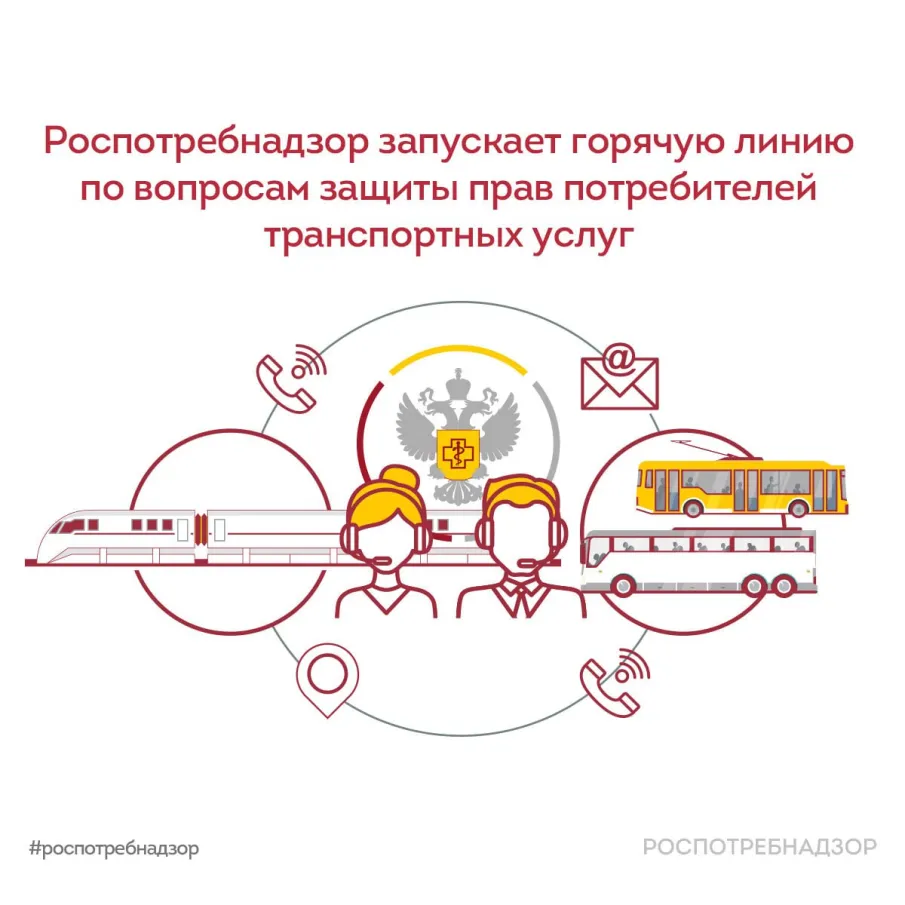 Роспотребнадзор запускает горячую линию по вопросам защиты прав потребителей транспортных услуг